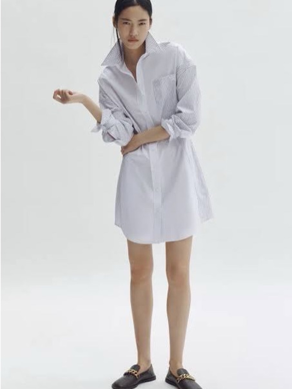 Stella McCartney x H&M White Striped Shirt Dress New with Tags